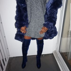 BNIB Blue over the knee thigh high boots!